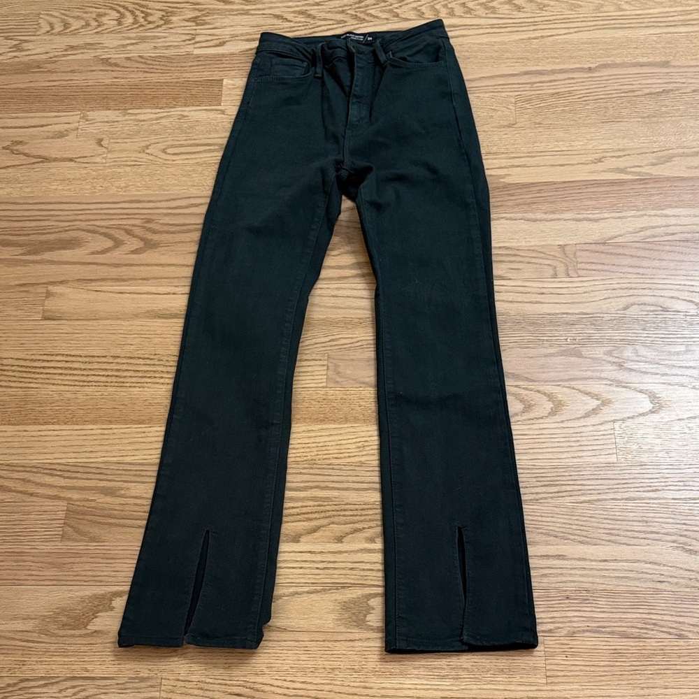 Just Black Women's Flare Jeans in hunter green